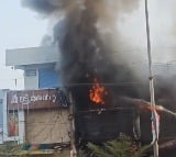 Fire accident in Jangaon shopping malls