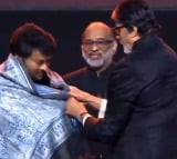 Chiranjeevi gets ANR national award and is facilitated by Amitabh Bachan