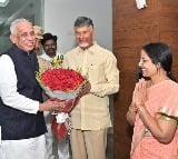 CM Chandrababu met Governor at Raj Bhavan