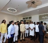 Chandrababu thrilled while seeing Rushikonda Palace inner arrangements