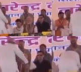Nitish Kumar tried to touch PM Modi’s feet in Darbhanga