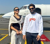 Allu Arjun and Rashmika arrives Patna for Pushpa 2 trailer release event