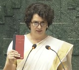 Priyanka Gandhi takes oath as MP