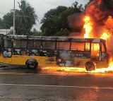 fire accident in college bus