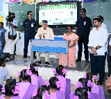 Chandrababu attends mega parent teacher meeting in Bapatla
