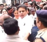 BRS Leaders Wearing Revanth Reddy, Adani T-Shirts Blocked by Police at Assembly