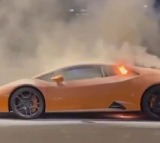 Lamborghini Huracan Supercar Catches Fire On Mumbai Road Gautam Singhania Shares Video