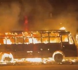 Diwakar Travels Bus Caught Fire In Anantapuram