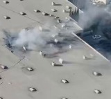 Plane Crashes onto Building Rooftop in California, USA