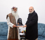 Home Minister Amit Shah meets Sadhguru