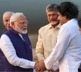 Chandrababu, Pawan Kalyan Accord Grand Welcome to Modi, Roadshow Begins – Photos Inside