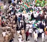 Chandrababu Participates in Green Walk, Lays Foundation for Sewage Project