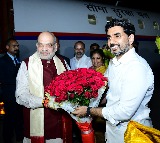 Nara Lokesh Welcomes Amit Shah at Gannavaram Airport
