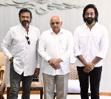 Mohan Babu and Vishnu Meet Gujarat Chief Minister Bhupendra Patel