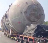 Giant 100-Foot Tanker Travels from Kakinada to Odisha