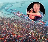 Chris Martin and Dakota Johnson take a holy dip at Maha Kumbh Mela