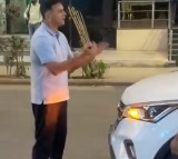 Accident to Rahul Dravid car