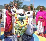 Expensive Electric Two-Wheelers Donated to Tirumala Sri Venkateswara Swamy