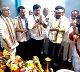 CM Revanth Reddy Offers Silk Garments to Goddess Ellamma in Polepally
