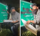 Signboards Of Akbar Humayun Road In Delhi Defaced By Chhaava Fans