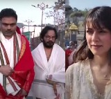 Actress Hansika and Director Vamshi Paidipally Visited Tirumala Temple Today
