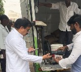 Minister Nadendla Manohar inspects MDU vehicle in Amaravati