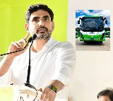 Minister Nara Lokesh Inaugurates Free Electric Buses in Mangalagiri