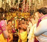 Nara Lokesh and Nara Brahmani Attend Mangalagiri Sri Lakshmi Narasimha Swamy’s Kalyanotsavam