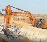 Demolition of Concrete Structures on Vijayasai Reddy’s Daughter’s Land
