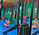 Rashmika Mandanna always finds a way to workout