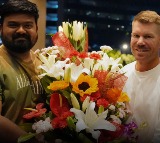David Warner Attends 'Robin Hood' Promotions in Hyderabad