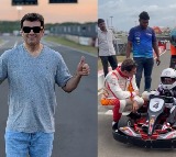 Ajith gives tips to son Aadvik on racing in Go Kart circuit in Chennai