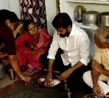 Telangana CM eats lunch with beneficiary family of fine rice scheme