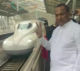 Minister Malla Reddy Rides Bullet Train in Japan