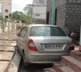 Cement Road Built Over Parked Car in Andhra Pradesh