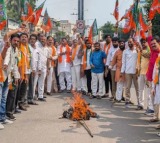 Anjan Kumar Yadavs Effigy Burned by BJP