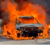 Car Catches Fire on Tirumala Ghat Road