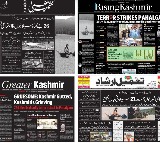 Kashmiri Newspapers Protest Terror Attack with Black Front Pages