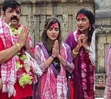Ashu Reddy Performs Special Pooja with Venu Swamy