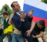 Emmanuel Macron Statue Stolen by Protesters in Paris