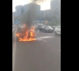 Hyderabad Cable Bridge Car Fire Averted Major Accident