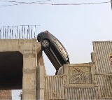Online Maps Lead Car to Hang Off Unfinished Flyover in Uttar Pradesh