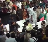 Revanth Reddy hugs Allu Arjun Balakrishna at Gaddar Awards