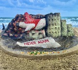 Sudarsan Pattnaik Sand Art on Ahmedabad Plane Crash