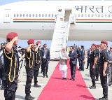 PM Modi lands in Cyprus, received at airport by President Christodoulides
