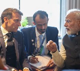 PM Modi meets 'friend' French President Macron at G7 Summit
