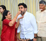 Nara Lokesh and Brahmani greets wife Bhuvaneshwari on birthday