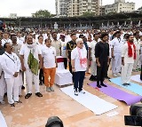 G Kishan Reddy Leads Yoga Countdown at LB Stadium