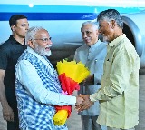 Narendra Modi Arrives in Visakhapatnam for Yoga Andhra Event