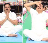 Nadendla Manohar Celebrates Yoga Day in Tenali with Yoga Asanas